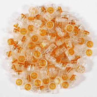 100PCS UY K1 Gel-Filled Waterproof Telephone Wire Splice Connectors - Single-Blade Moisture Butt Button for Network Cable Terminals