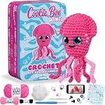 Cookie Box Kit de Crochet original pour les débutants – Ensemble de cadeaux pour faire Jenny Amigurumi Plushie – Facile. DIY Crocheter & Kit de démarrage de tricot avec vidéo et PDF Tutoriels