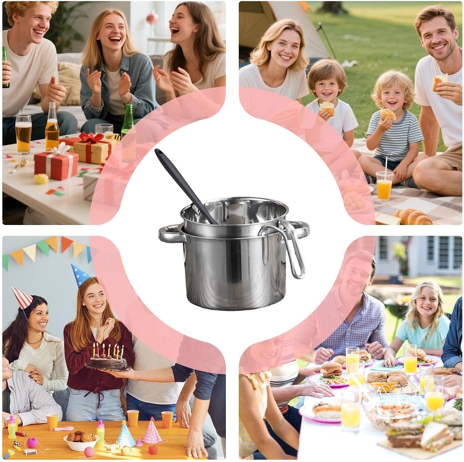 Chocolate Melter Fondue Tool Set for Cooking