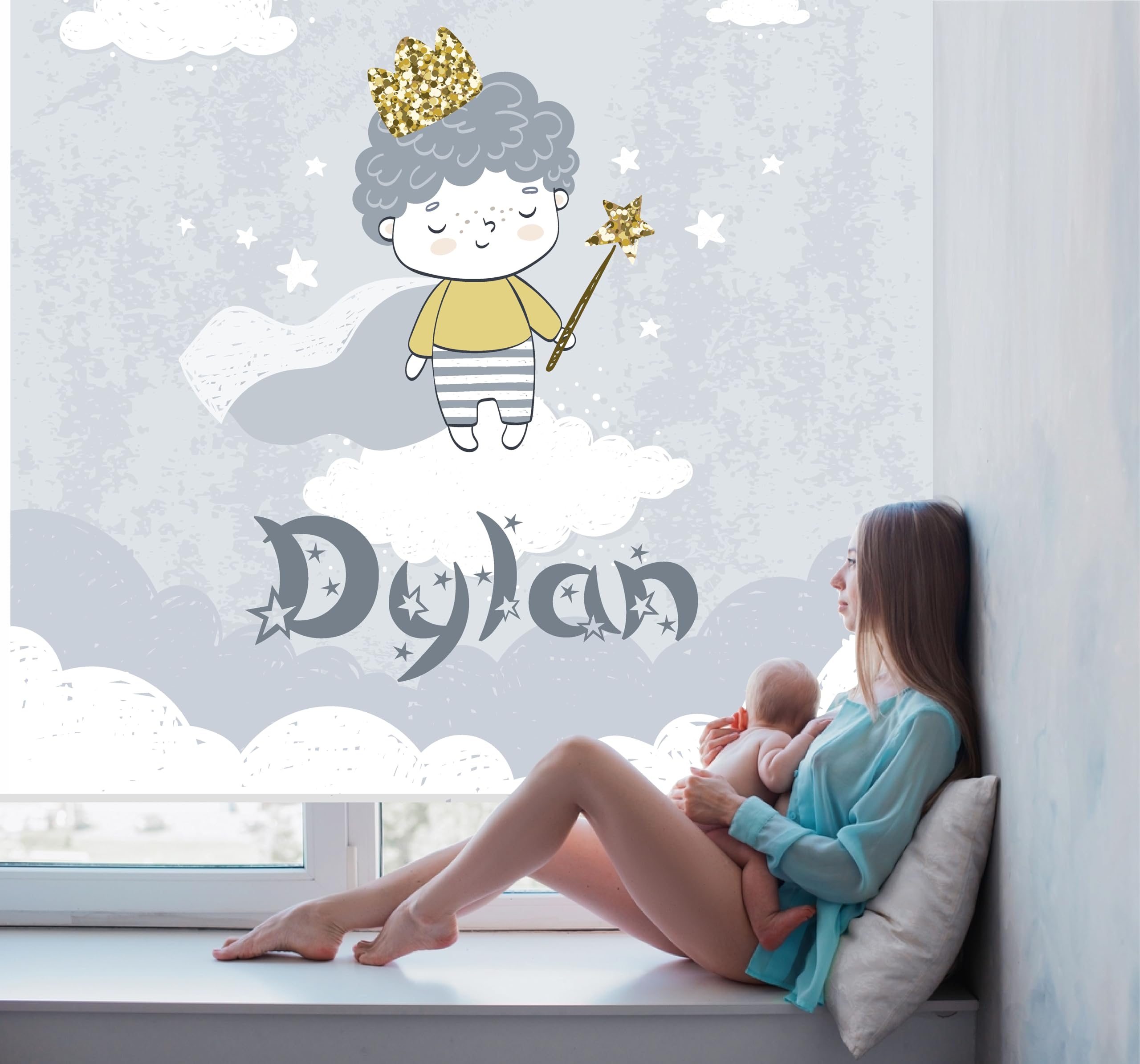 Estor infantil niño. Estor infantil dibujo estrellas, Estores infantiles niño habitacion tejido translucido. Estor infantil bebe dibujo El Principito. Estores infantiles Personalizados. (140x170)