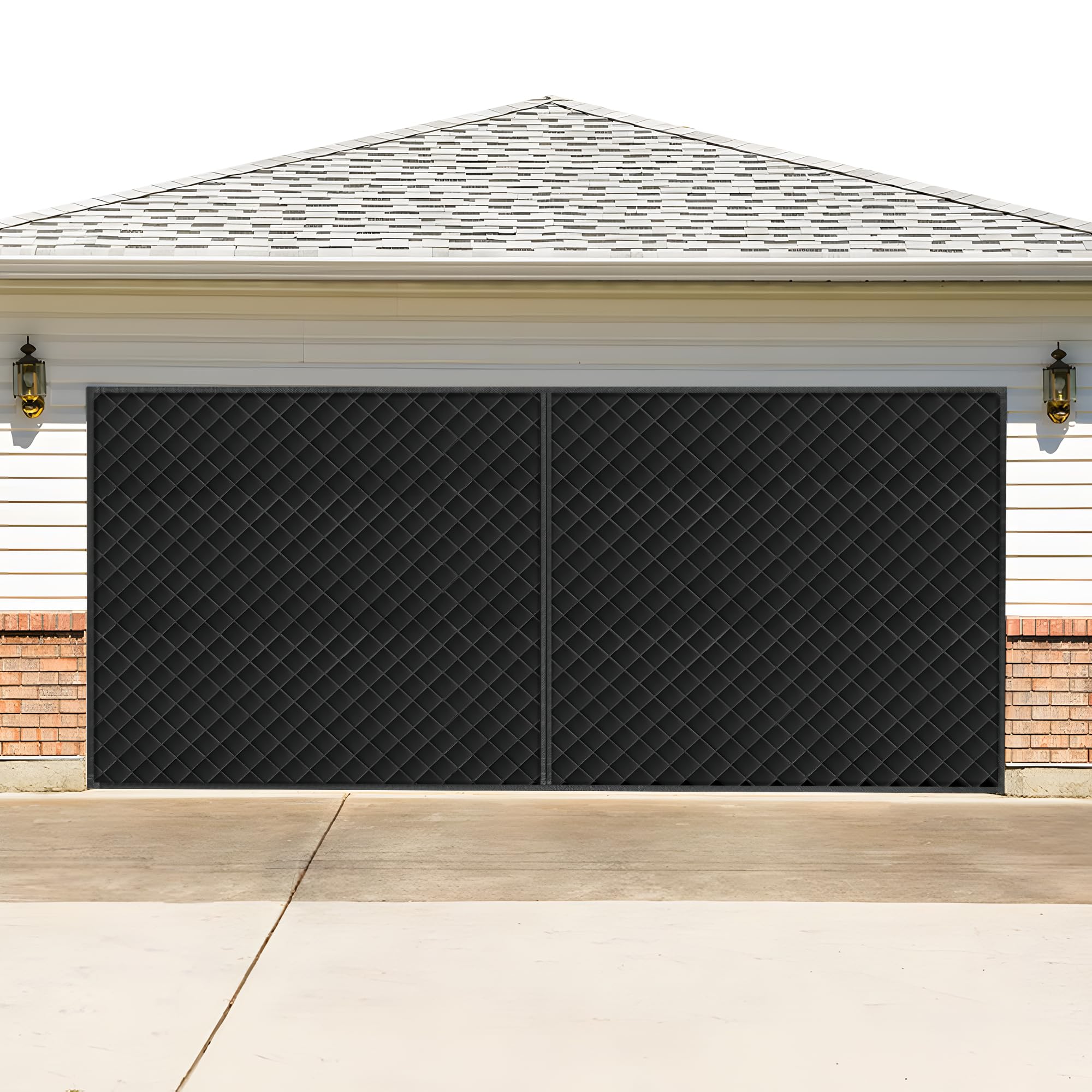 Garage Door Screen for Winter，Garage Door Insulation Kit，Magnetic Thermal Insulated Door Curtain, Garage Insulated Door Curtain ， Weatherproof, Windproof, Soundproof(10 * 8Ft)