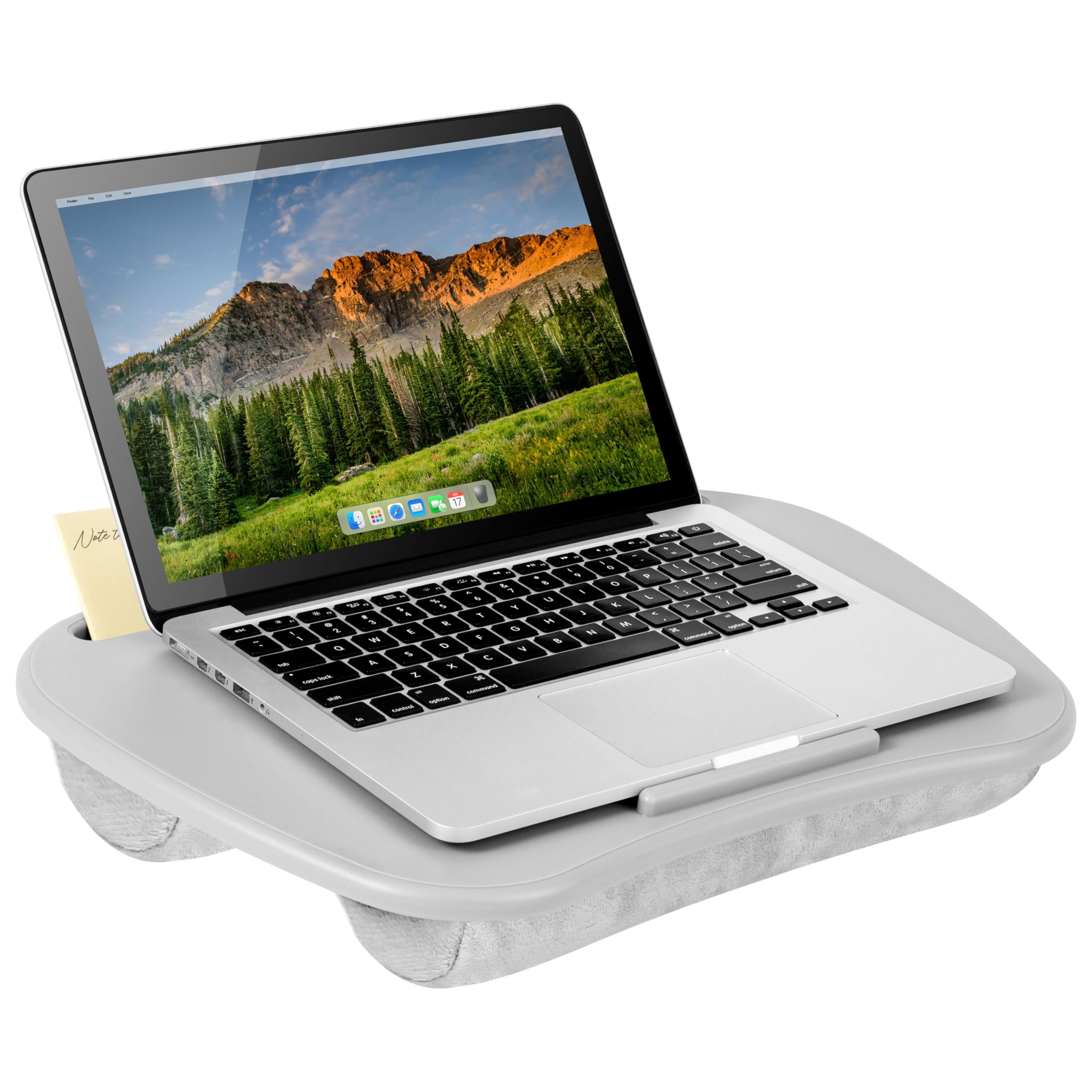 MyDesk Lap Desk with Device Ledge and Phone Holder - Cool Gray - Fits up to 15.6 Inch Laptops - Style No. 44435