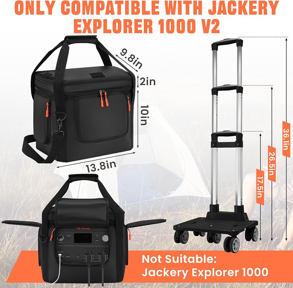 Amazon.com: Carrying Bag with Wheels Compatible with Jackery