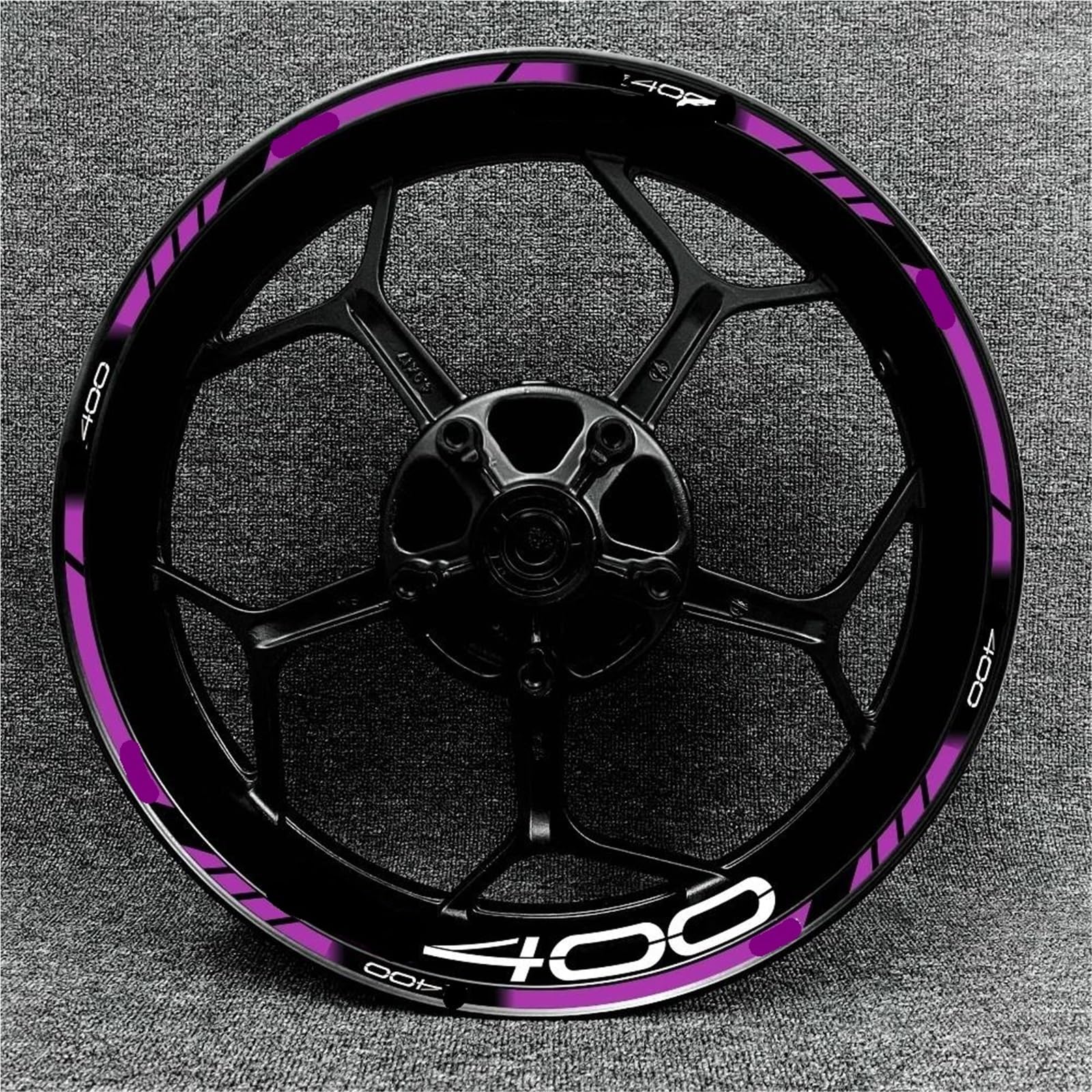 Motorcycle Wheel Sticker for Kawasaki for Z400 Motorcycle 17 Inch Wheel Rim Decal Decoration Hub Emblem Sticker Waterproof High Reflection(12)