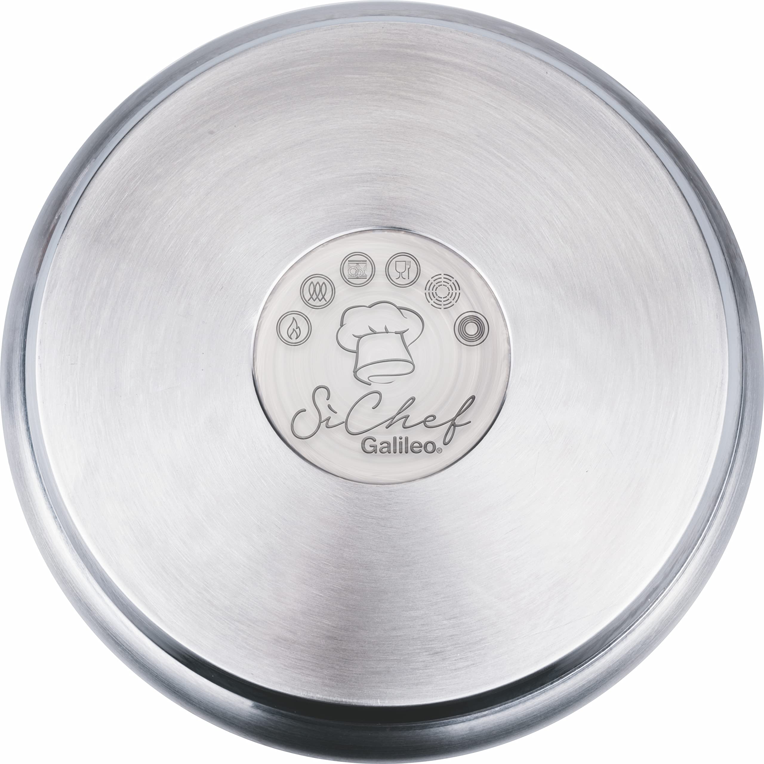 Spaghettiera 7 l con cestello e coperchio in vetro, in acciaio inox, SìChef