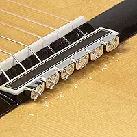 Contas de guitarra acústica de flamenco clássico em metal prateado para cordas de nylon da Alba Guitar Beads