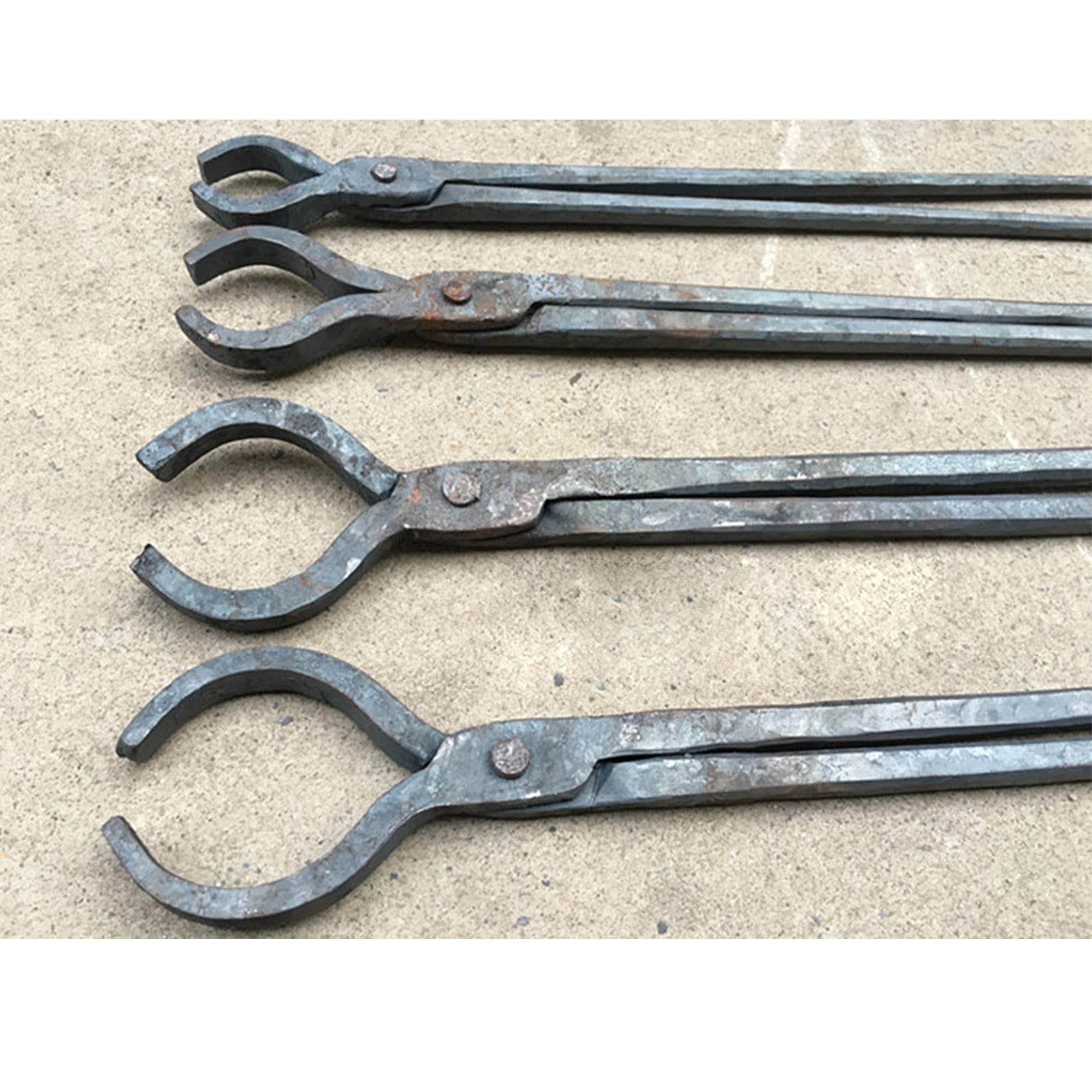 Pinza da fabbro Tenaglia per Fabbri da 440 mm Pinza da fabbro dal naso tondo per strumento incudine Morsa Fucina Pinza da fabbro per Ingegnere Fabbro Forge