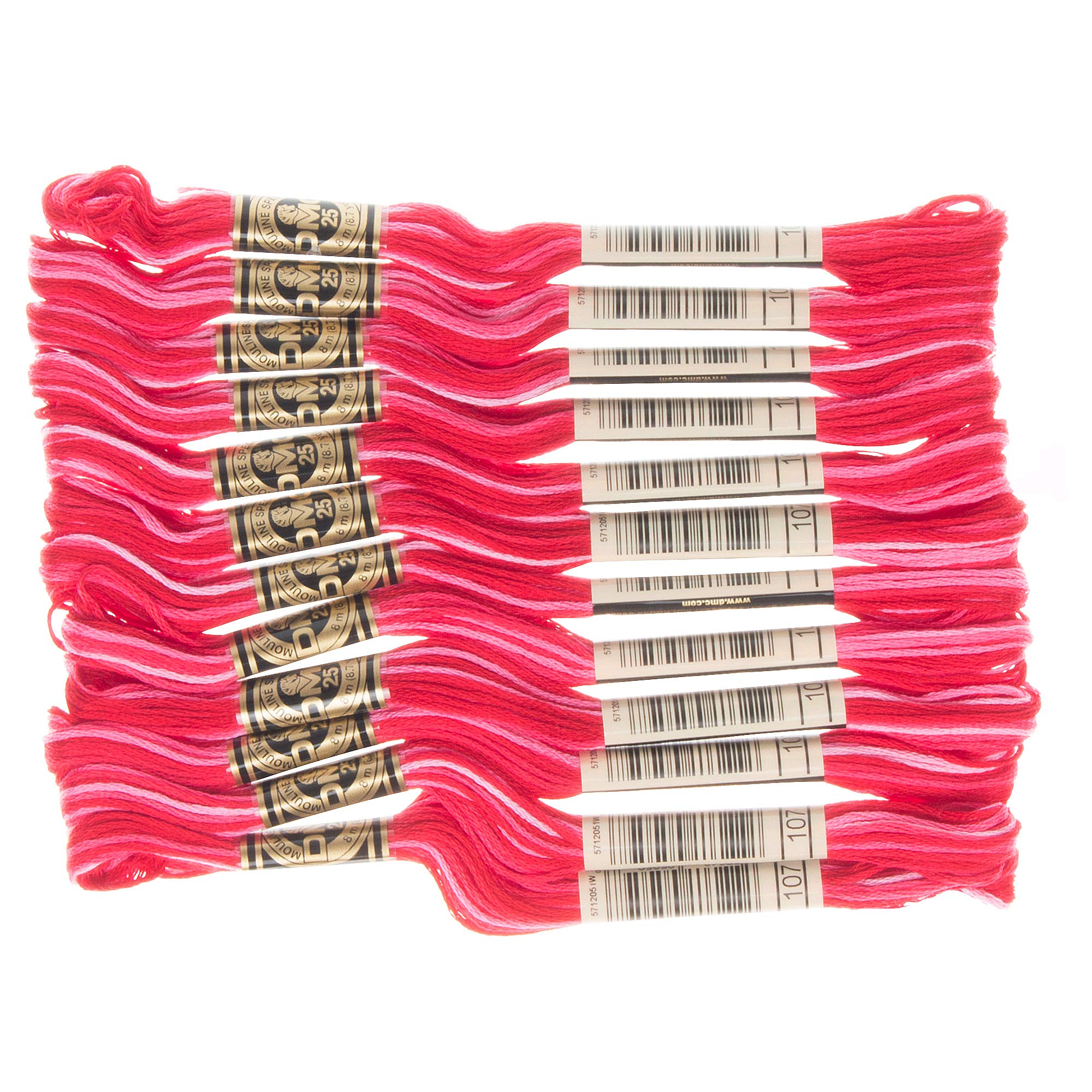 DMC 6-Strand Embroidery Cotton Floss, Variegated Carnation