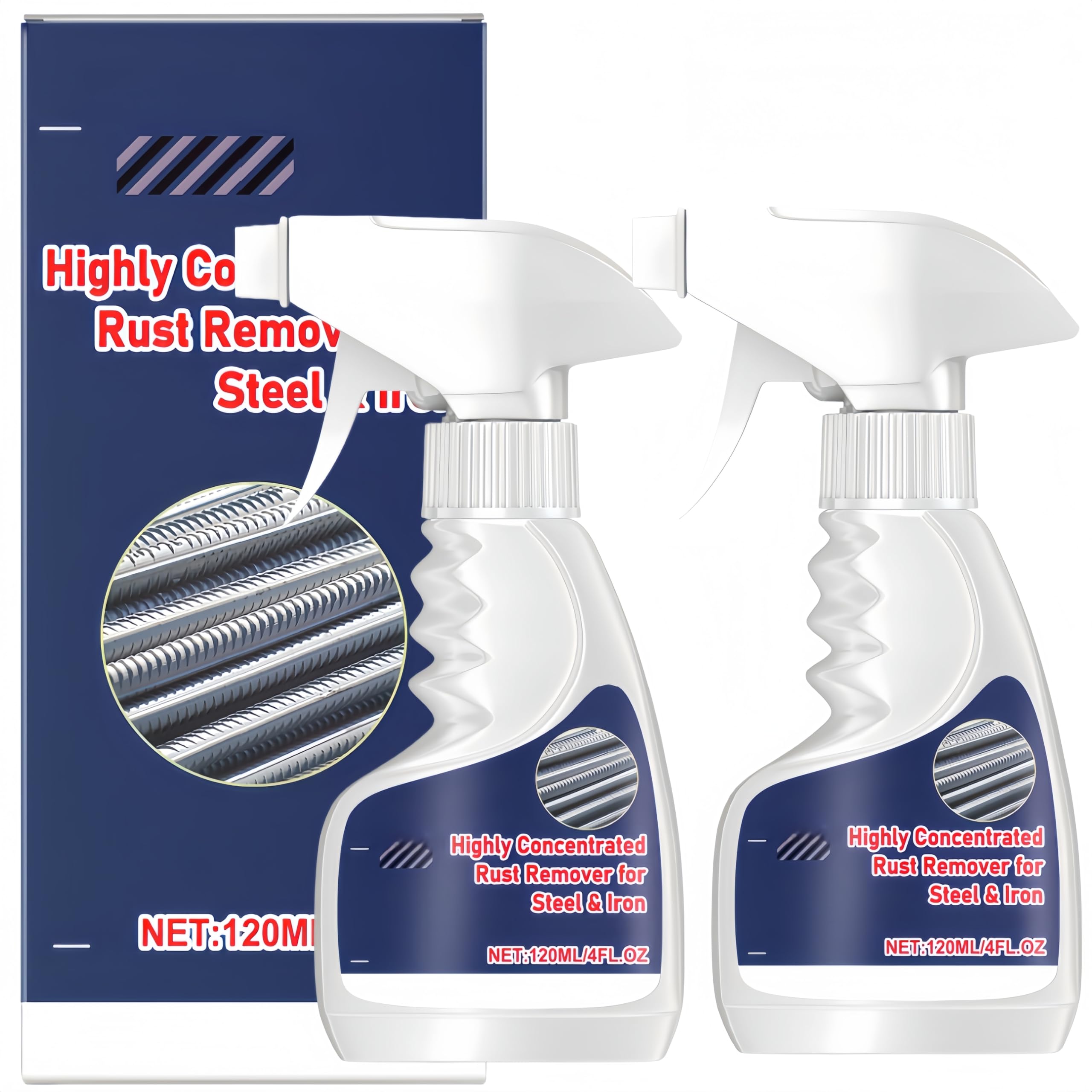 Generico Spray antiruggine ad Alta concentrazione, convertitore di ruggine in Gel, Trattamento antiruggine ad Alta efficacia per Metallo, Auto, Utensili e mobili da Esterno (2Pezzo)