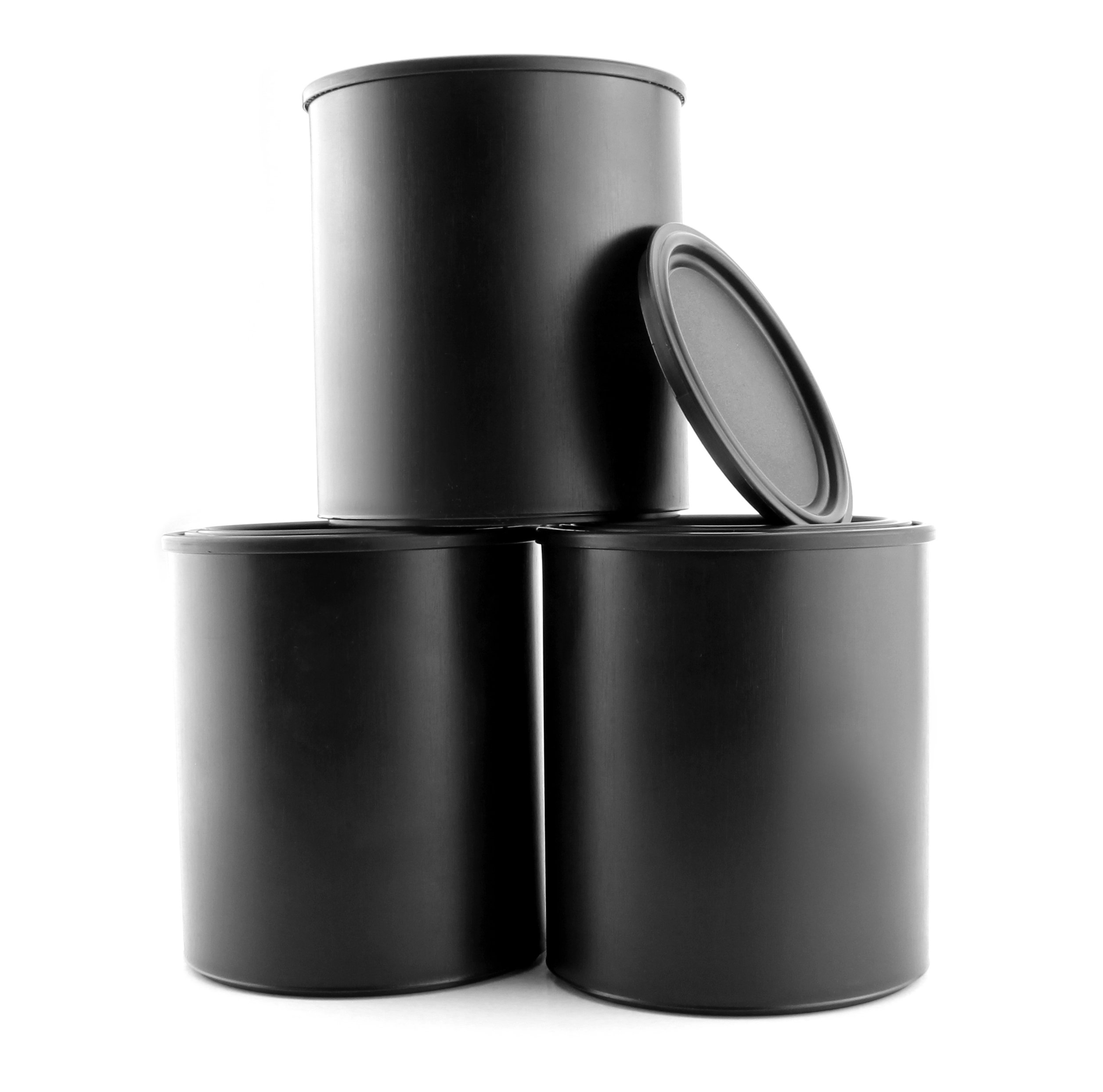 TruSnap Black Plastic Paint Cans (3-Pack); Quart Size Cans for Paints & Varnishes or Crafts & Gifts