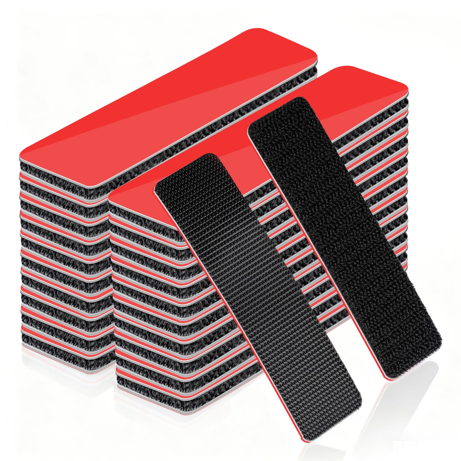 LLPT Heavy Duty Hook and Loop Strips with Adhesive 20 Sets 25 x 100mm