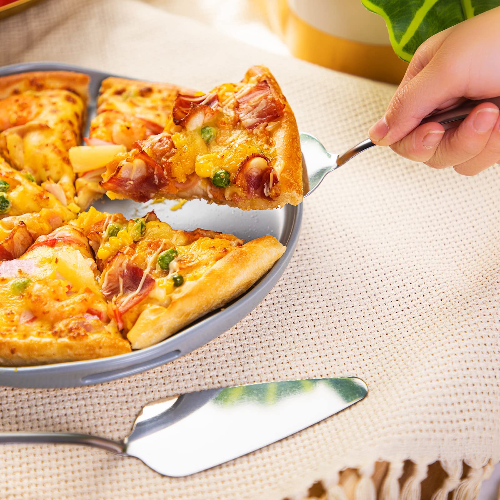 30 Stück Tortenheber aus Edelstahl für Kuchen, Kuchen, Gebäck, rustikaler Tortenheber, professioneller Tortenspachtel, Kuchen-Servierutensil für Pizza, Dessert, Käse, Schneiden, 22,9 cm, Silber