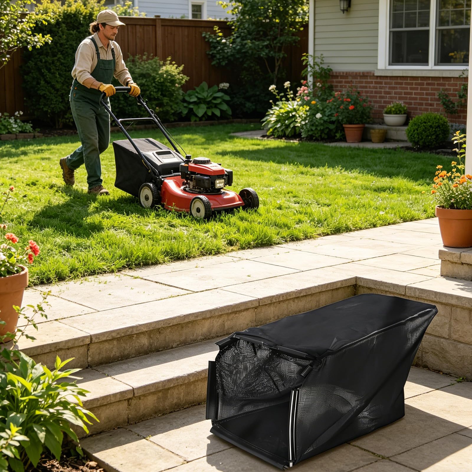 Generisch Bolsa recogecésped de poliéster fácil de instalar para un cuidado y limpieza eficientes del jardín 587100402 C361029Er 587100408