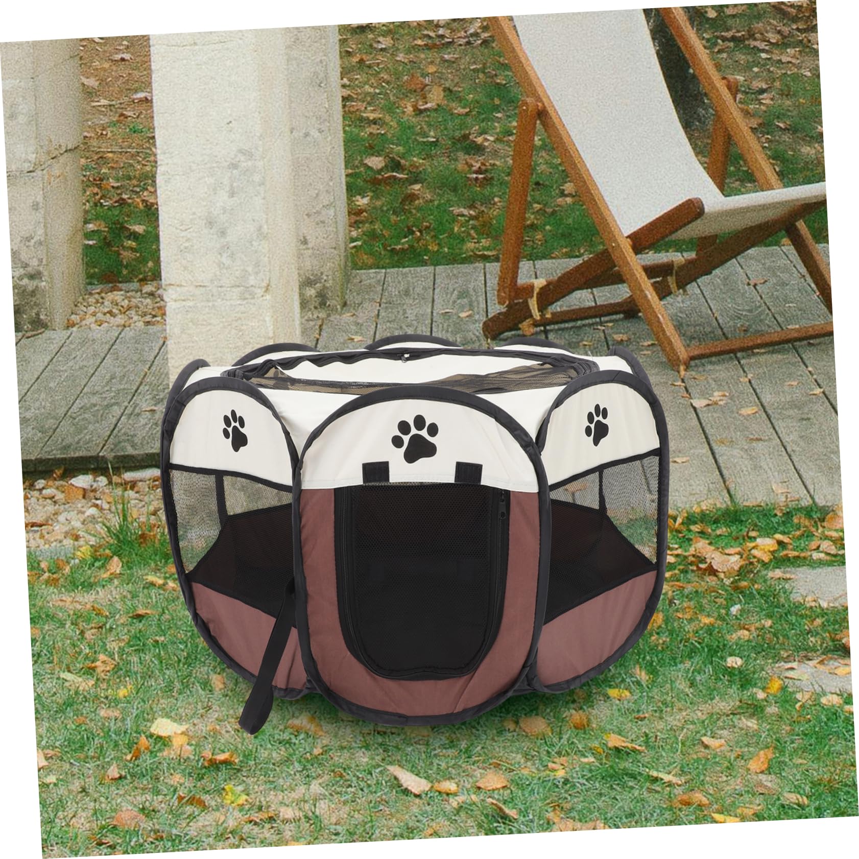 COLLBATH Recinto Per Animali Domestici Pieghevole Ottagonale in Tessuto Oxford Per Gatti Design Sicuro