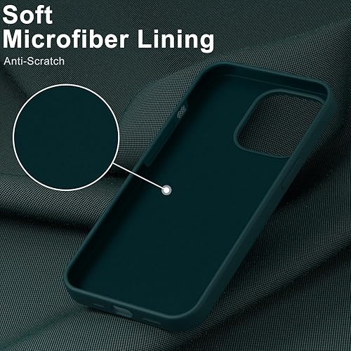 Miniatura 3 de bemal Funda para iPhone 13 Pro con protector de pantalla, silicona líquida de ajuste delgado, forro de microfibra suave, diseñada para mujeres y