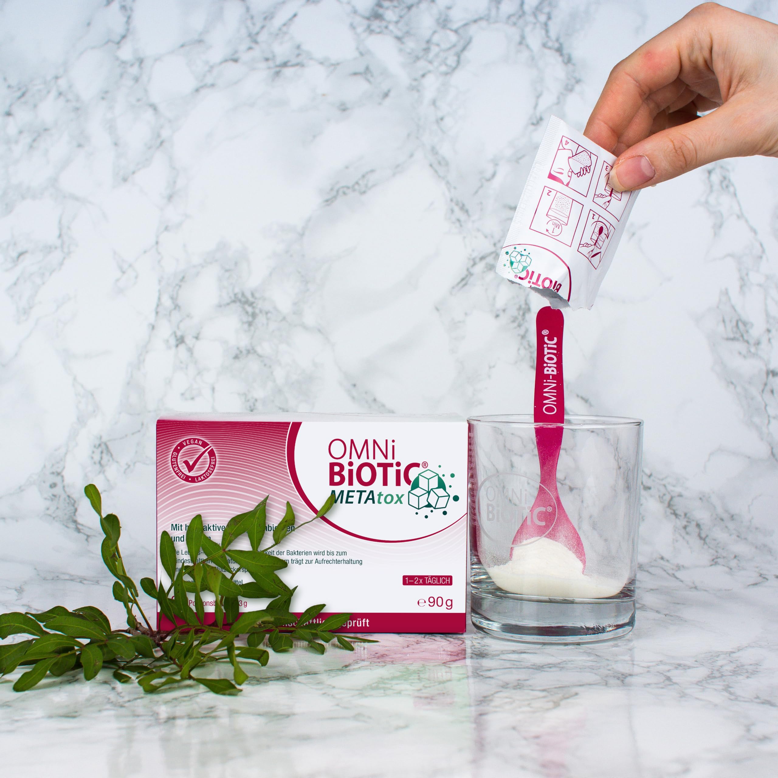 OMNi BiOTiC METAtox | Mit hochaktiven Darmsymbionten und Chrom | 30 Portionen | 15 Mrd. Keime pro Tagesdosis | Pulver | Vegan | Laktosefrei | Zur täglichen Anwendung