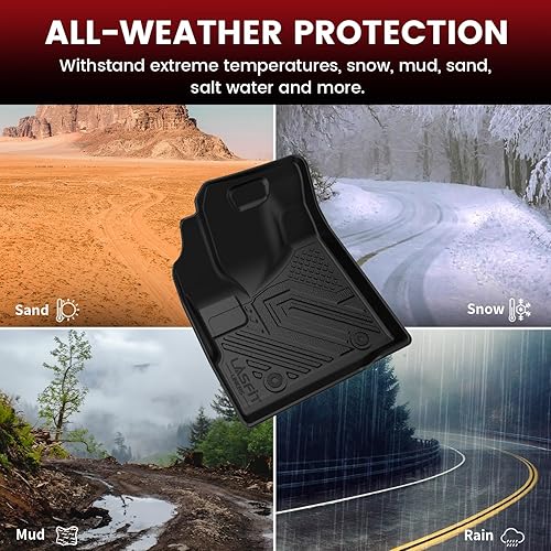 Miniatura 7 de LASFIT Alfombrillas para Chevrolet Traverse 2019-2023, alfombrillas de TPE para todo tipo de clima, revestimientos de piso de ajuste personalizado,