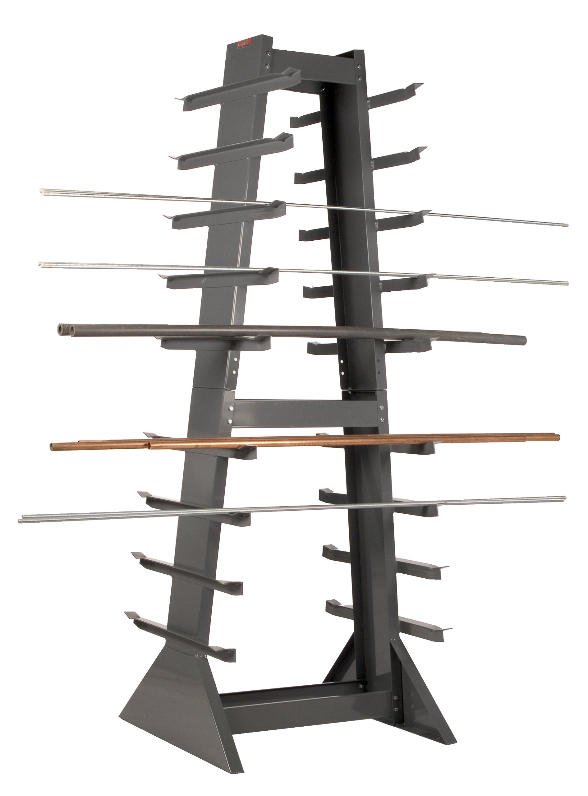 Heavy Duty 14 Gauge Steel Horizontal Storage Rack by Durham – Alloy Steel, Gray, Model HSR-303085-95