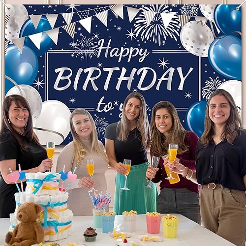 Miniatura 4 de Cartel de fondo de decoración de feliz cumpleaños, decoración de fiesta de cumpleaños, fondo de fotos para niños, niñas, hombres y mujeres,