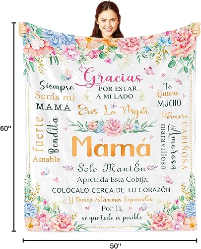 Miniatura 9 de Nicetous Regalo para mamá, Feliz Cumpleaños Mama, Mejor Mama Del Mundo, Regalos para Mamá en su Cumpleaños, Regalos para Madre, Manta de