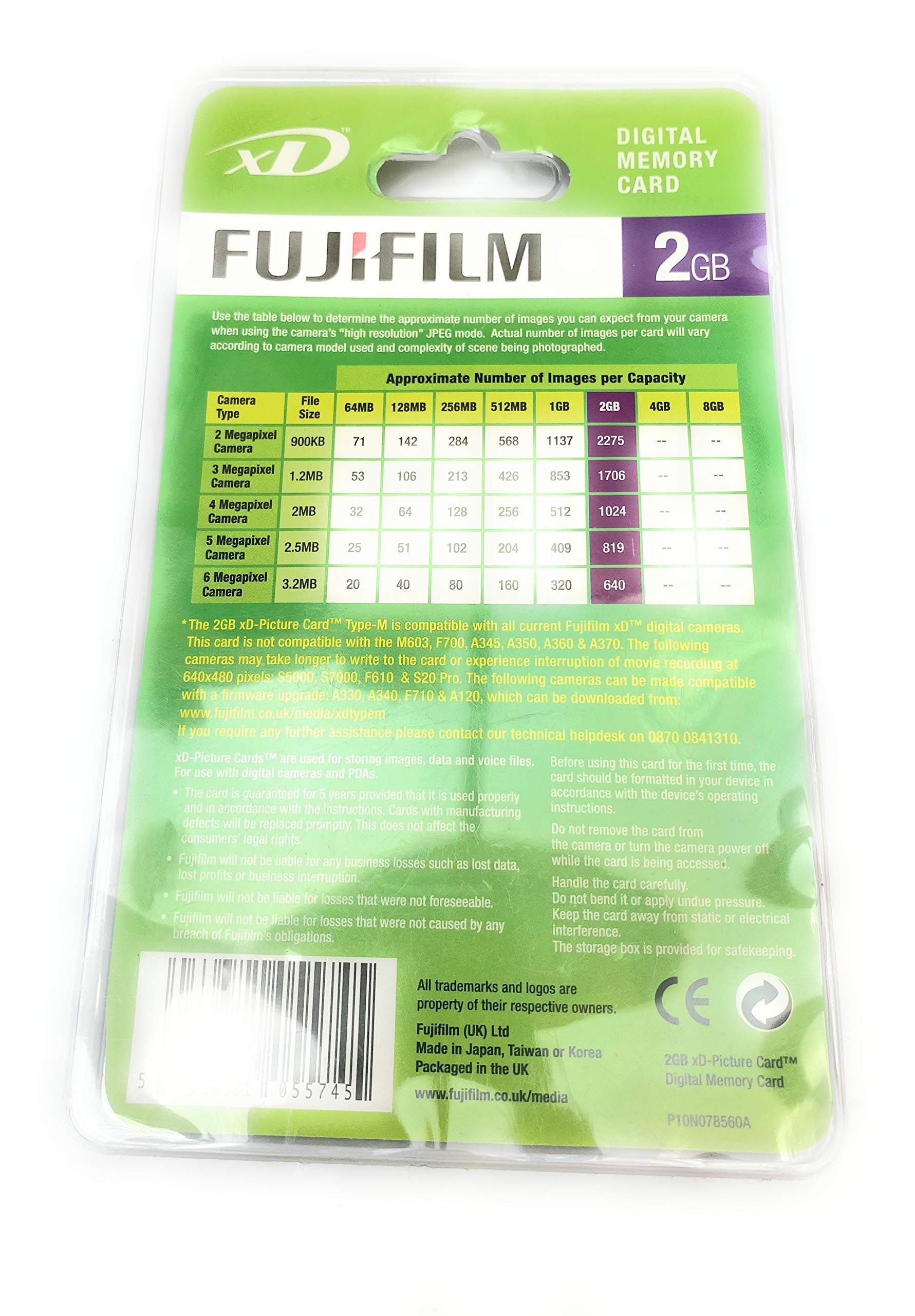 FujiFilm - Scheda di memoria flash xD Picture Card 2 GB