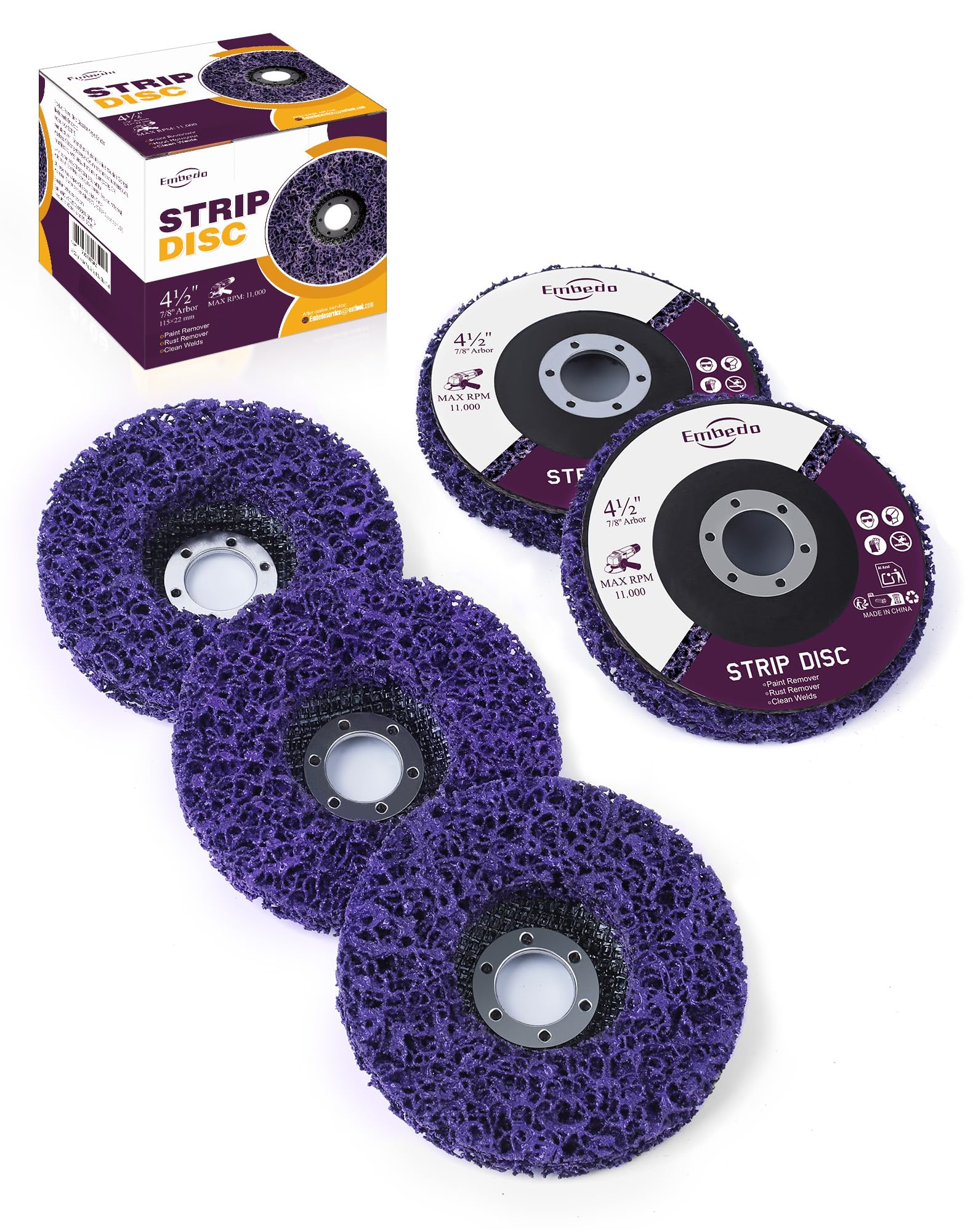 5PCS Strip Discs for Angle Grinder Paint Scraper Rust Remover for Metal,115mm Paint Stripper Abrasive Wheel Surface Polish Clean Tool