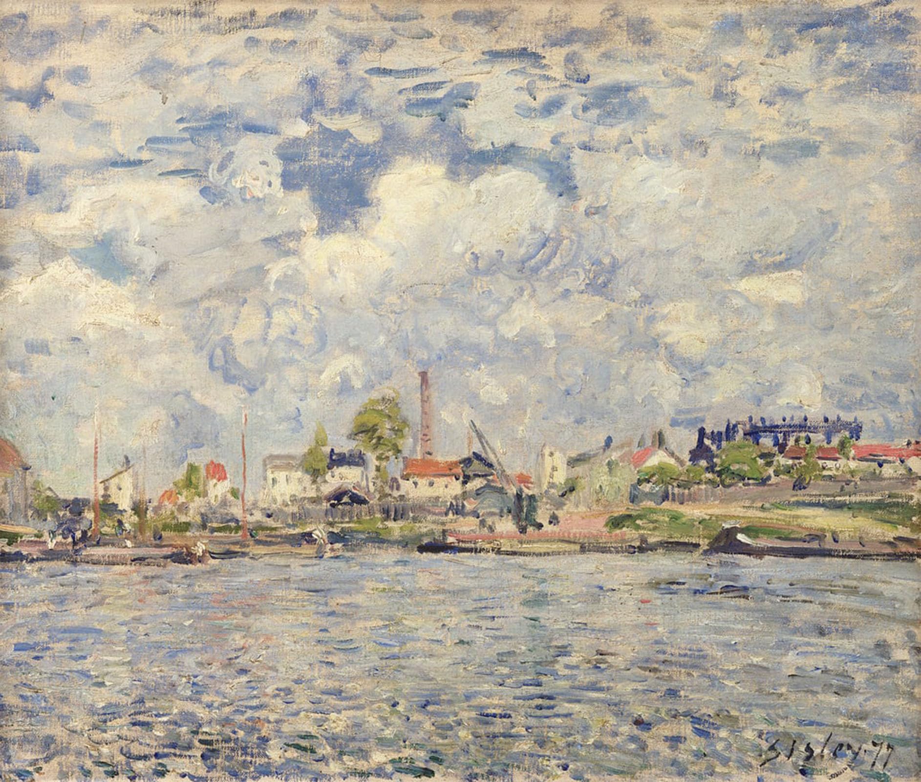 ARTXLXXBN Famous Art Print Poster Vintage Wall Art the Outer Harbour of Le Havre Quai by Camille Jacob Pissarro Canvas Art Poster for Home Decor 60x90cm