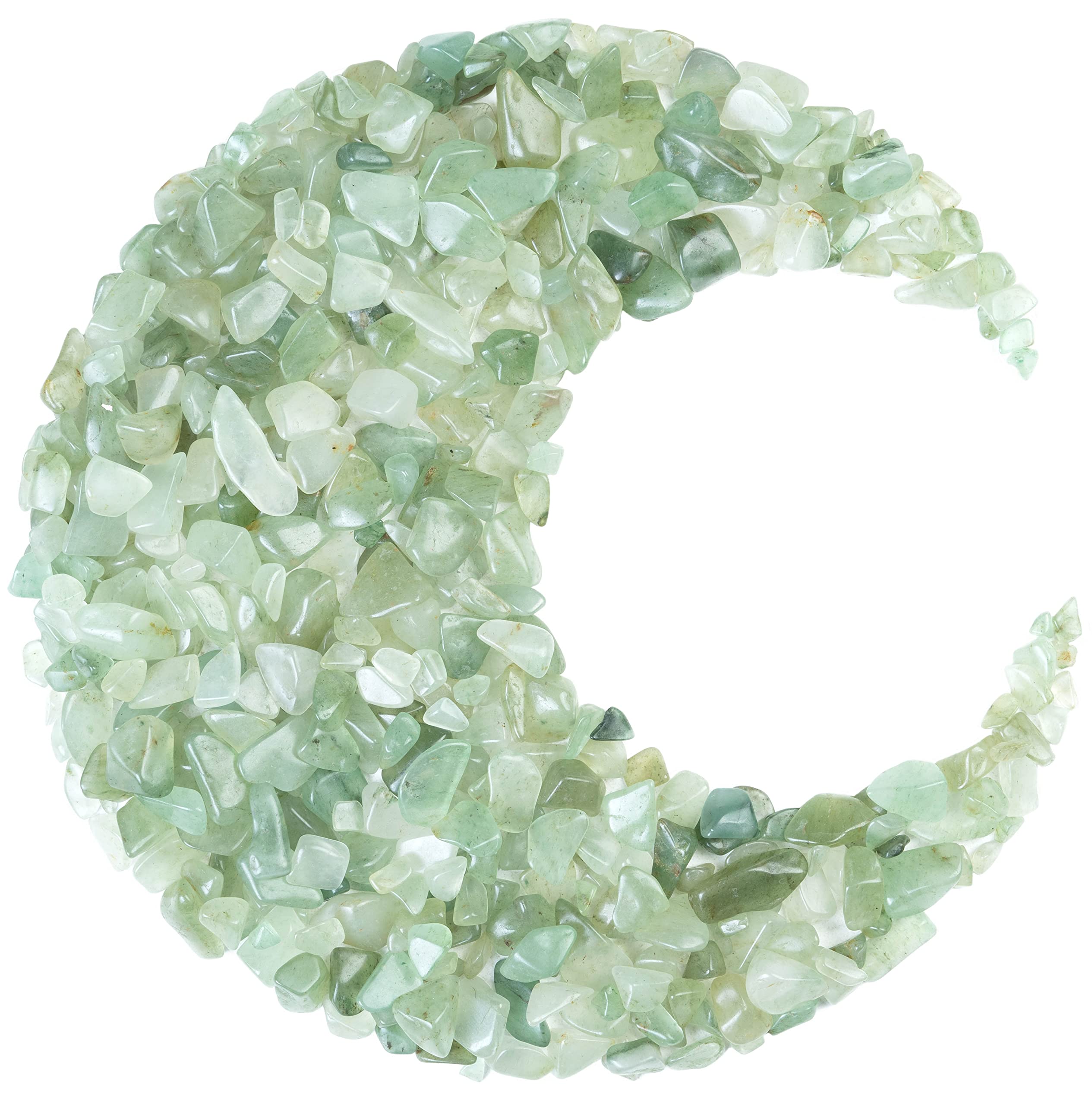 Crocon 1/2 LB Crushed Green Jade Chips Bulk Stone 1100+ Carats Natural Quartz Pieces Irregular Shape Gemstone Tumbling Cabbing Gem Mining Chakra Balancing Reiki and Crystal Healing Home Office Décor