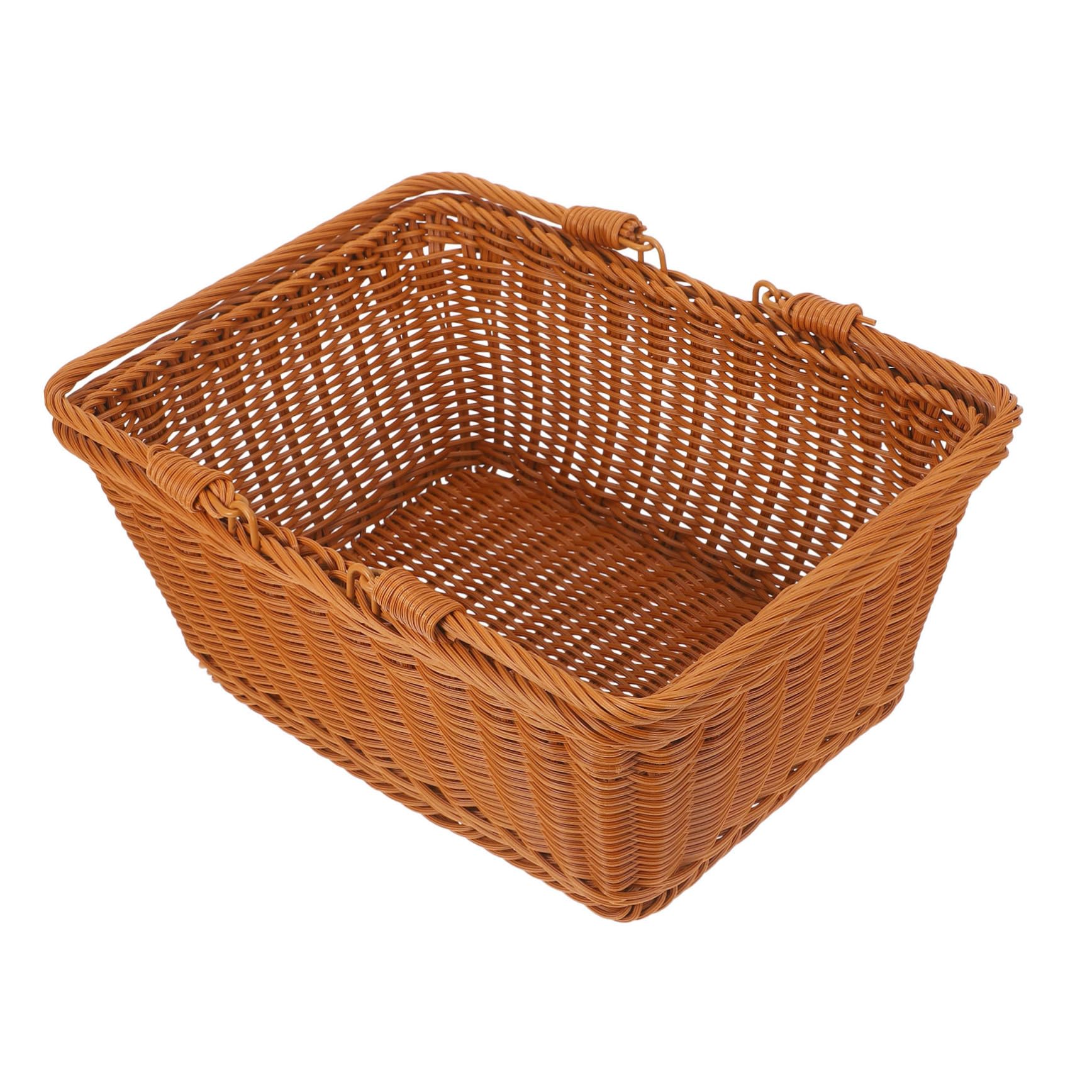 Cesta de Picnic Tejida Multifuncional con Asa de Verduras y Moderno para Almacenamiento y Decoración Eventos