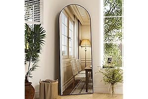 Arched Full Length Mirror 64" x 21" with Stand