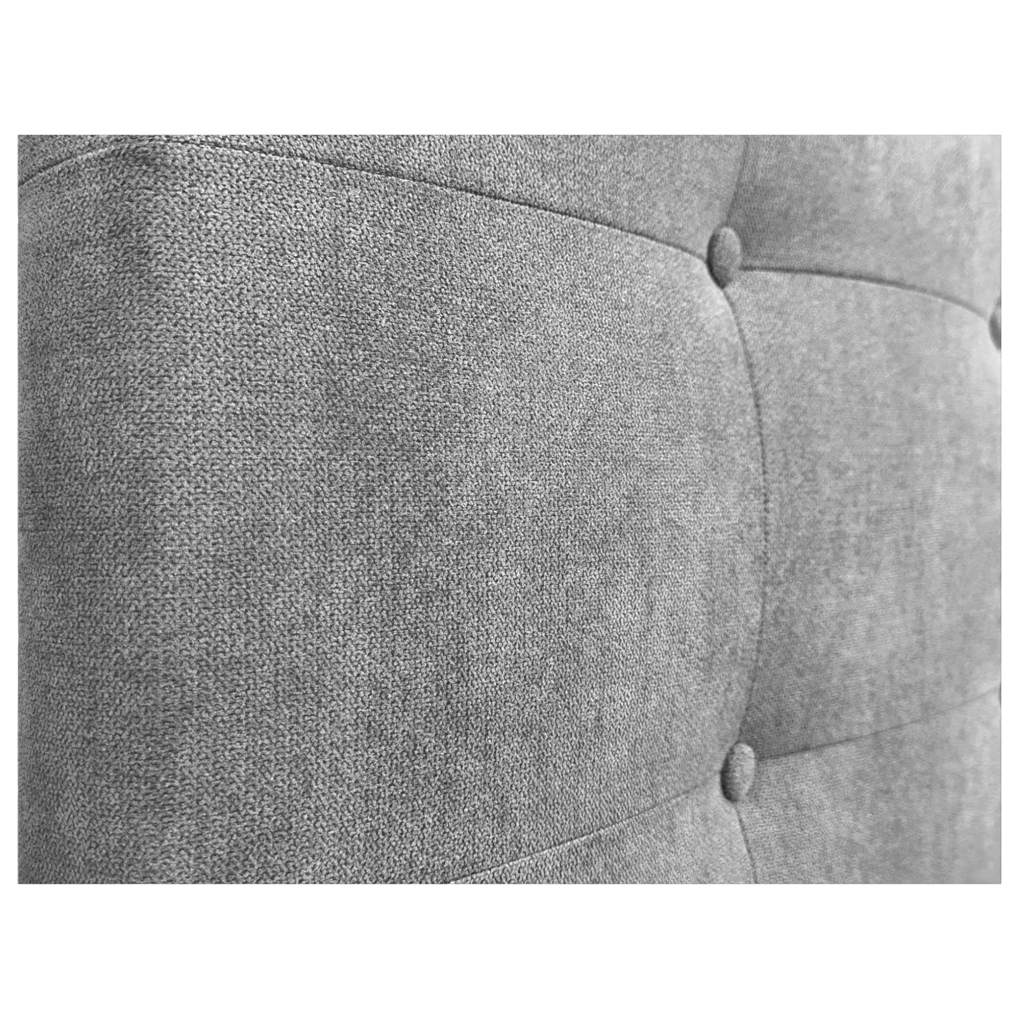 DHOME Gepolstertes Kopfteil ACUALINE 8cm Dick - Stoff und Kunstleder für Betten (Stoff Grau, 145cm für 120/135/140)