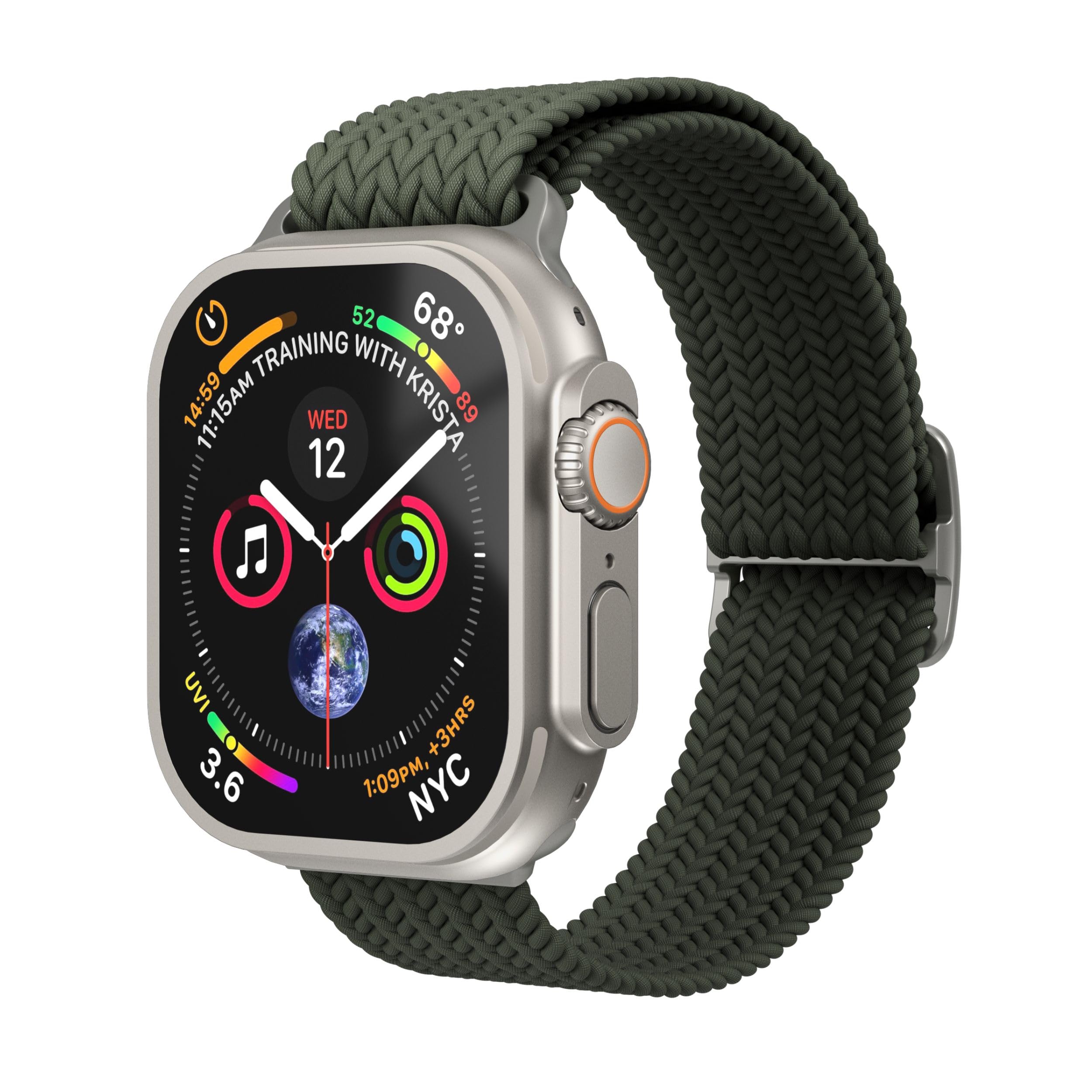 VONMÄHLEN Woven Loop – Geflochtenes Nylonarmband, stufenlos verstellbar, schweiß- und wasserabweisend, kompatibel mit Apple Watch