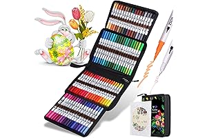 ZSCM Art Markers Coloring Dual Brush Pens - 72 Colors of Artist...