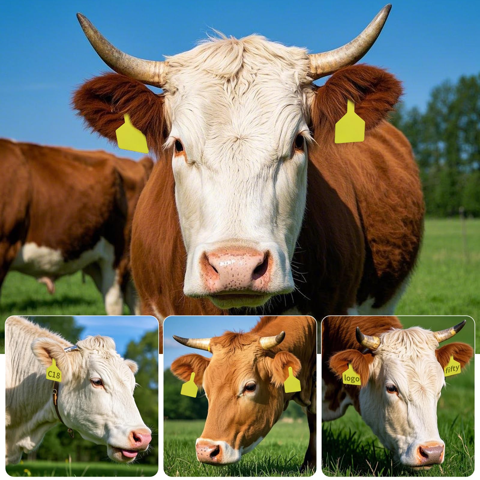 Amazon.com: 50Pcs Z Tags One-Piece Cattle Ear Tags TPU Blank