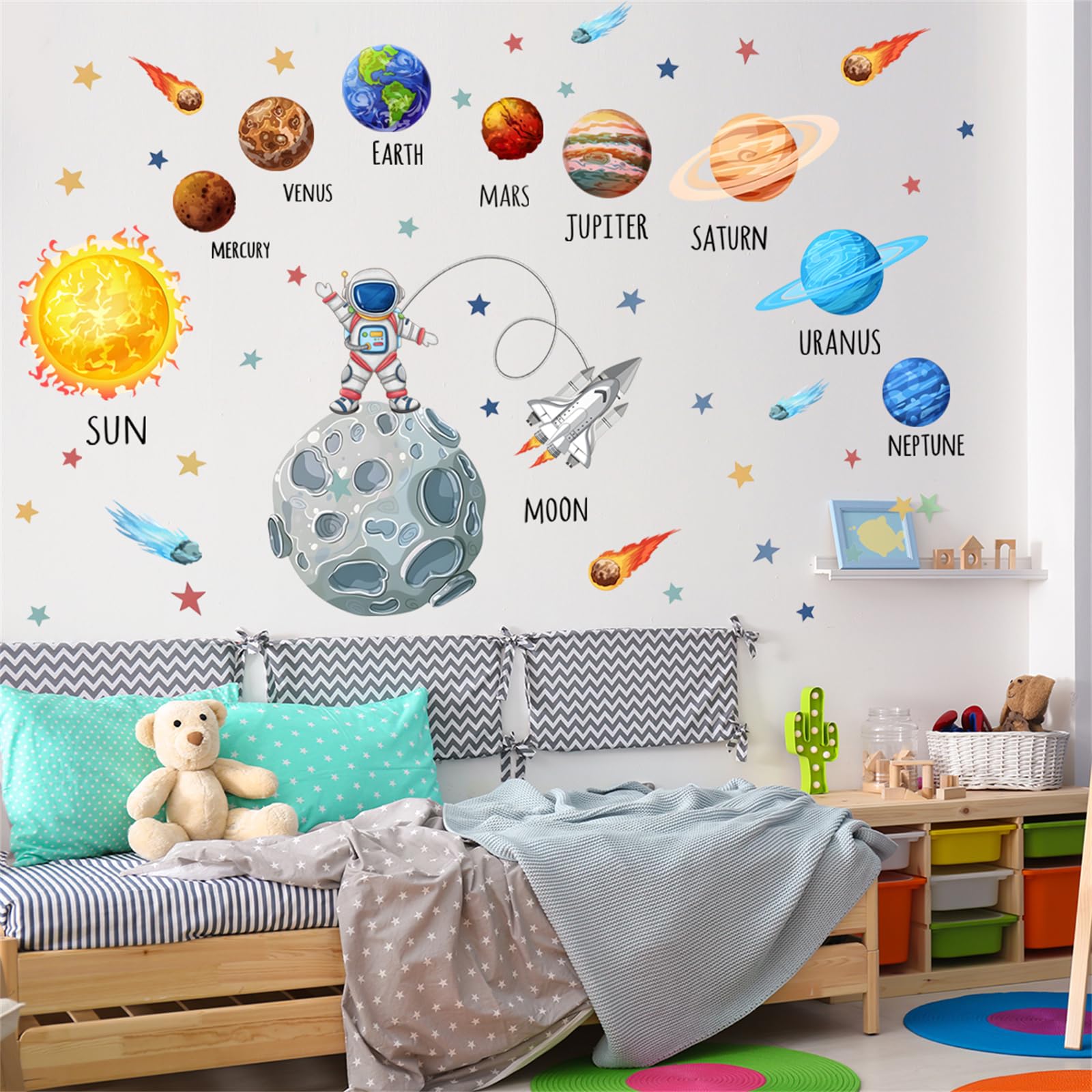 Amazon.co.jp: WALLMEII ウォールステッカー 宇宙 ウォールシール