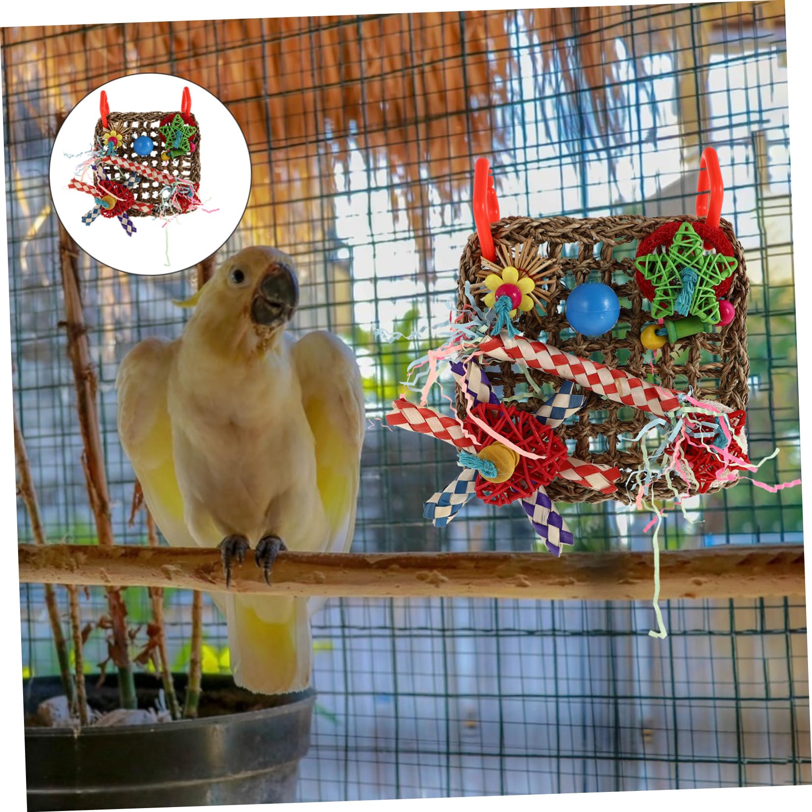 Sosoport 3stücke Parrot Shredder Toy Bissfestes Vogelspielzeug Aus Natürlichen Materialien Für Papageien Und Wellensittiche Zur Zahnpflege Und Beschäftigung Im Käfig