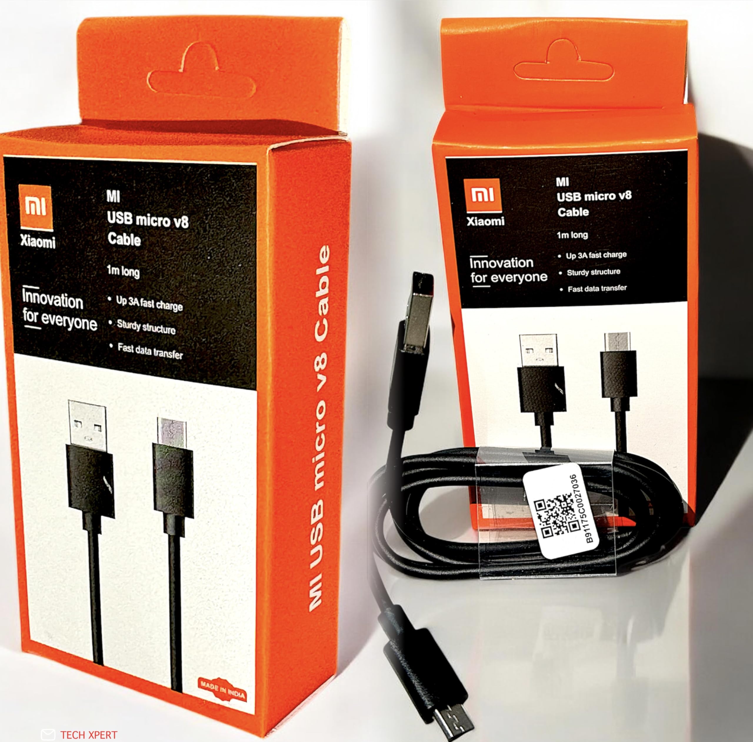 2 Mi USB Micro Cable Fast Charging Combo set Cable USB To Micro Cable For Redmi, Oneplus, Oppo, Vivo Samsung Realme Pocco (Only 2 Cable)