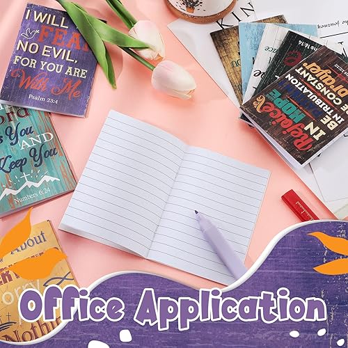 Vista 5 de CHENGU 50 cuadernos de versículos de la Biblia, diarios cristianos a granel, regalos cristianos a granel, diarios de oración religiosa, bloc