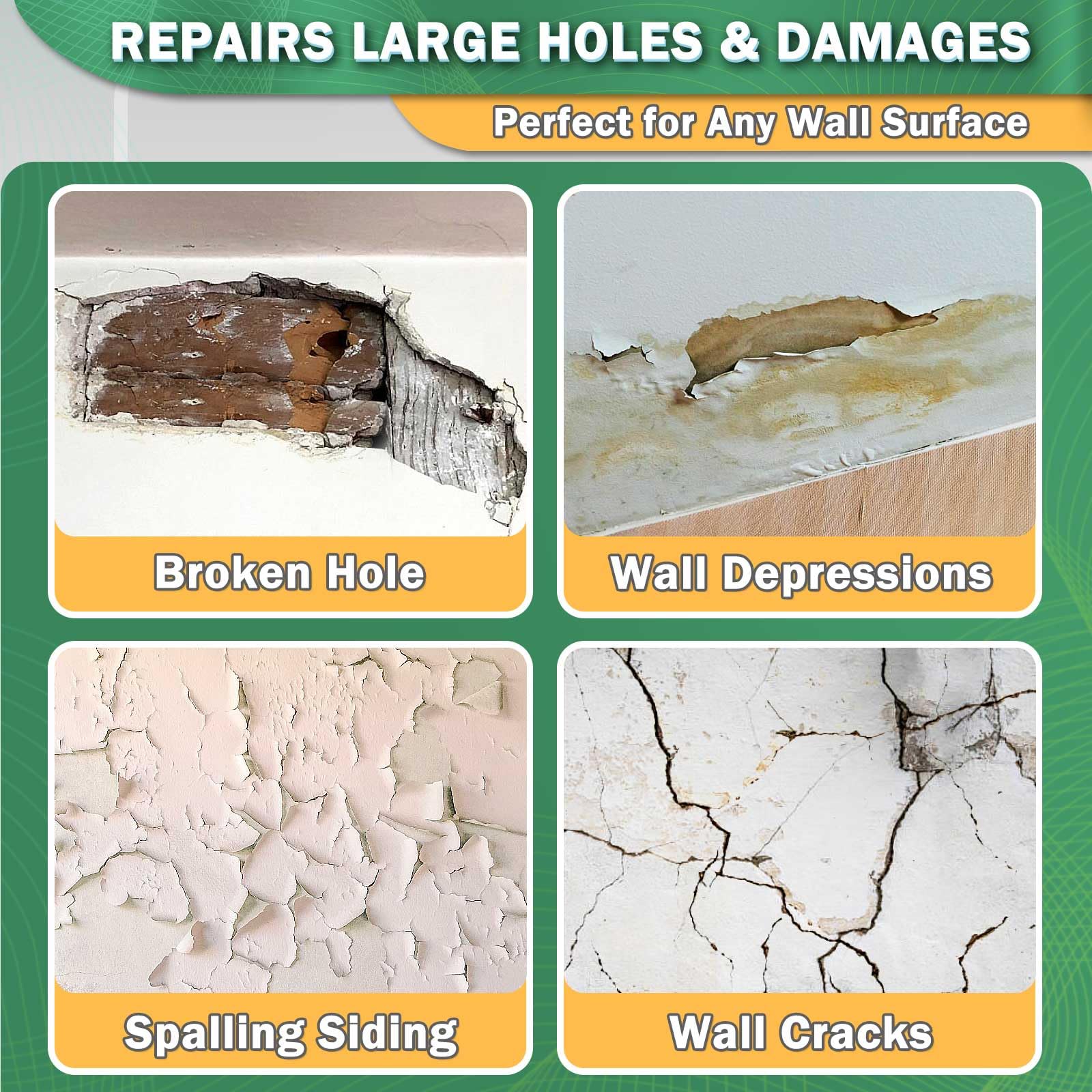 Snapklik.com : Seloom 12 X 12 Inch Drywall Repair Kit - Heavy Duty Self ...