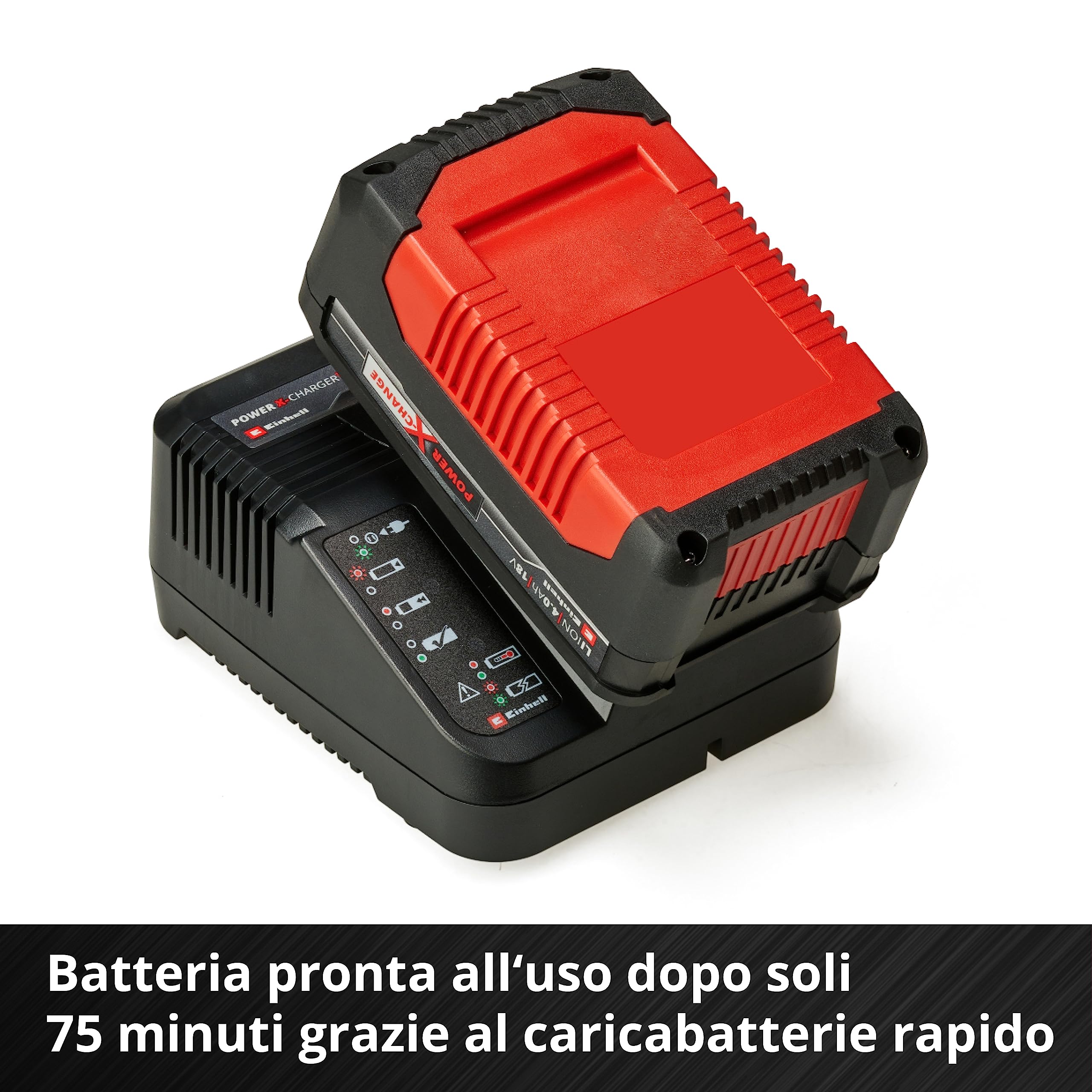 Einhell 4512042 Power-X-Change Starter Kit, Caricabatteria e Batteria da 4000 Mah Li-Ion