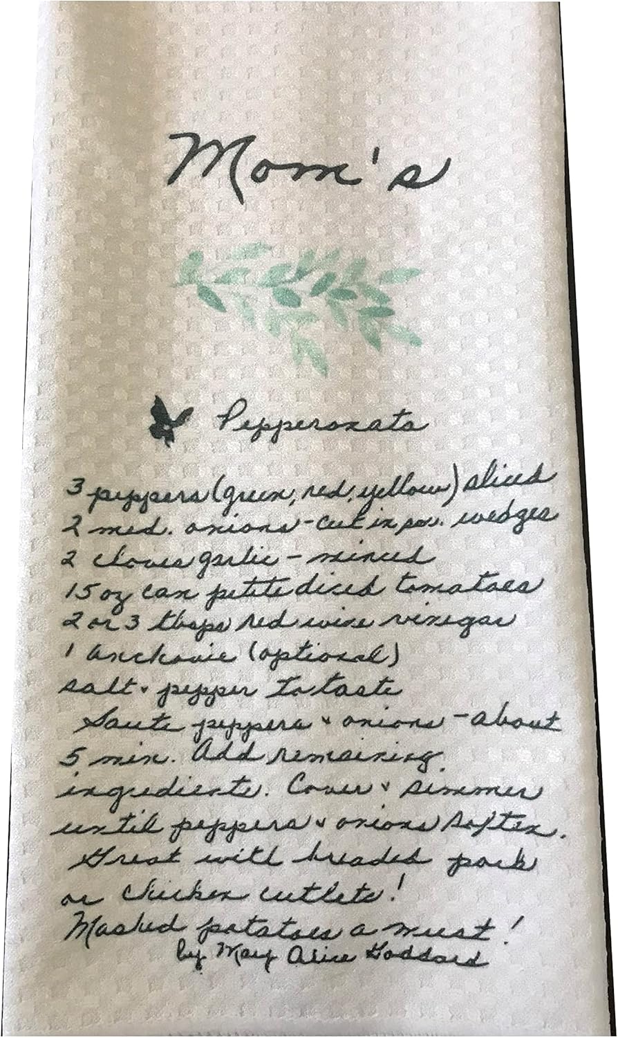 Recipe | Handwritten Family Keepsake | Memorial | Personalized | Custom Gift | Kitchen Waffle Towel