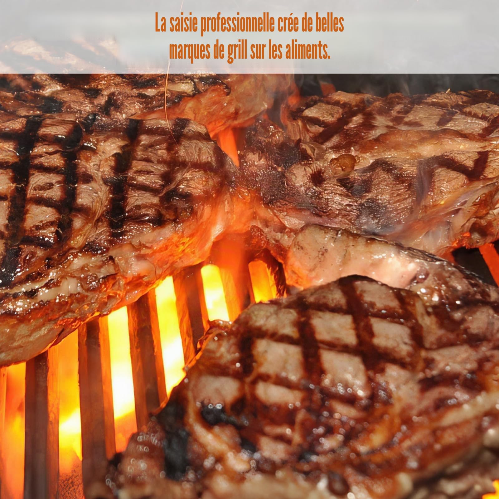 GFTIME Grille de Cuisson en Fonte 45x35cm pour Rösle Videro G4-S, Lot de 2 Grilles Robustes avec Excellente Rétention de Chaleur, Idéal comme Pièces de Rechange