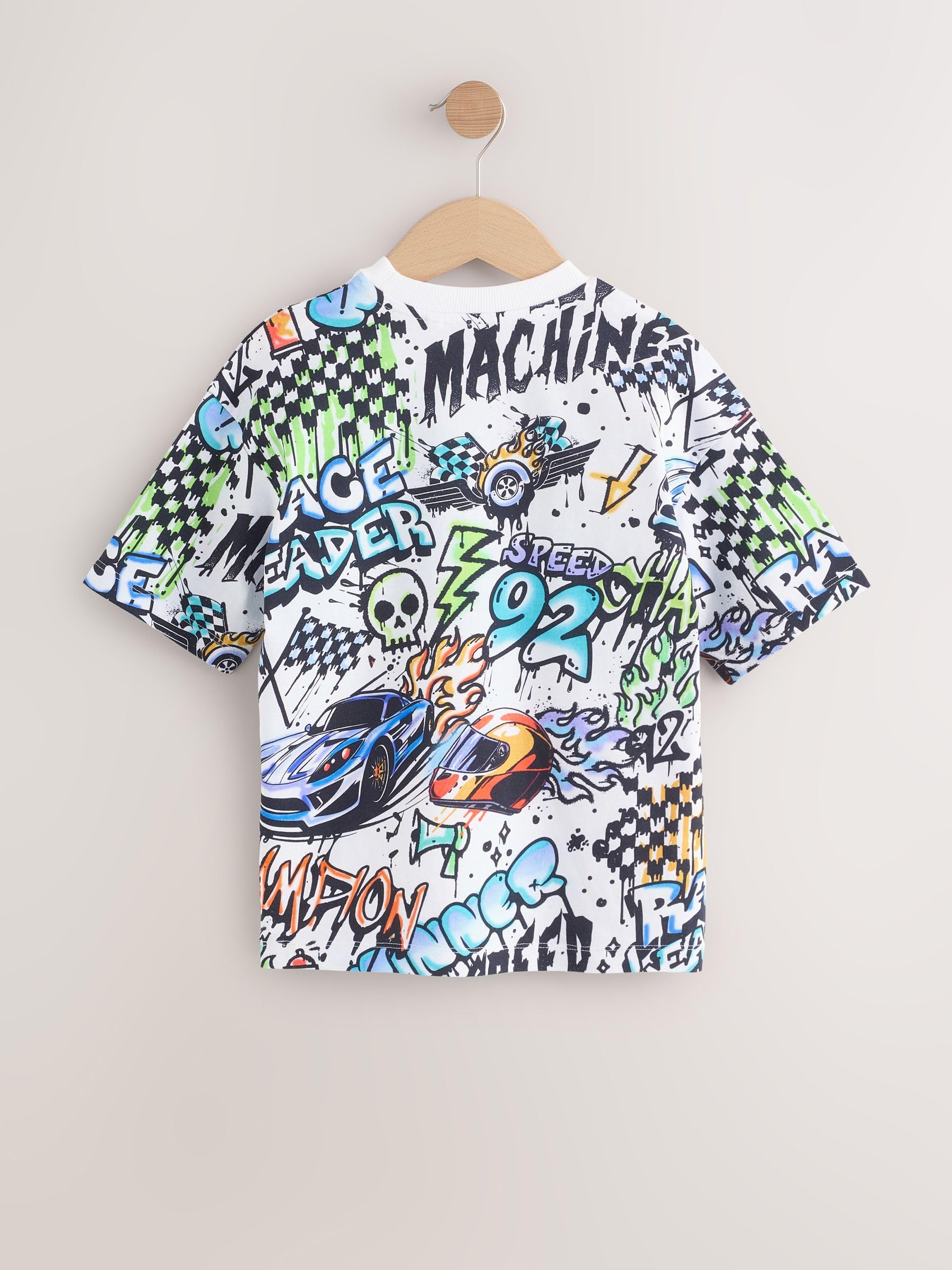NEXT Niños Pack de 3 Camisetas de Manga Corta de Corte Holgado con Estampado gráfico