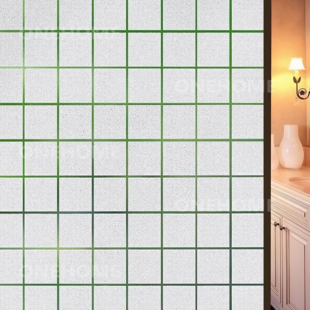 ONEHOME Premium Vinyl Stained Frosted Window Glass Sticker (18x240 Inch) - Self-Adhesive Film Tint Wallpaper Opaque Sheet for Glass Privacy Cover Window, Door, Office, Home.| Anti-UV. White Box