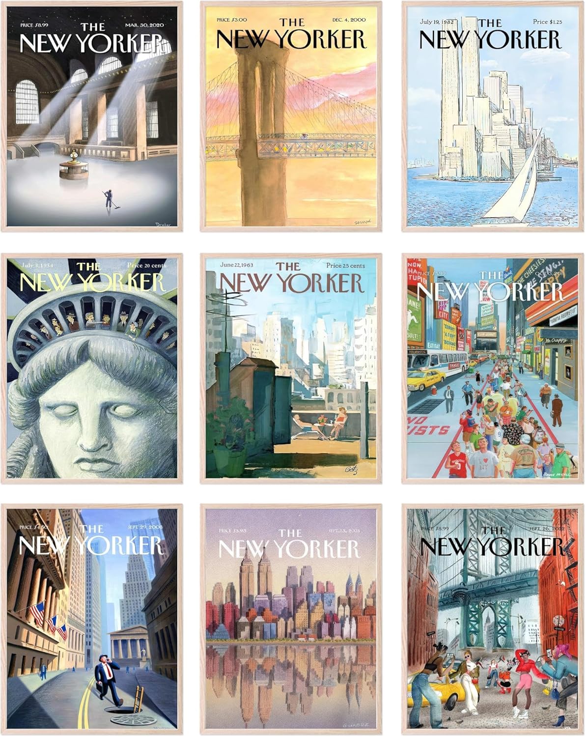 BigWig Prints The New Yorker Poster Set New York Wall Art