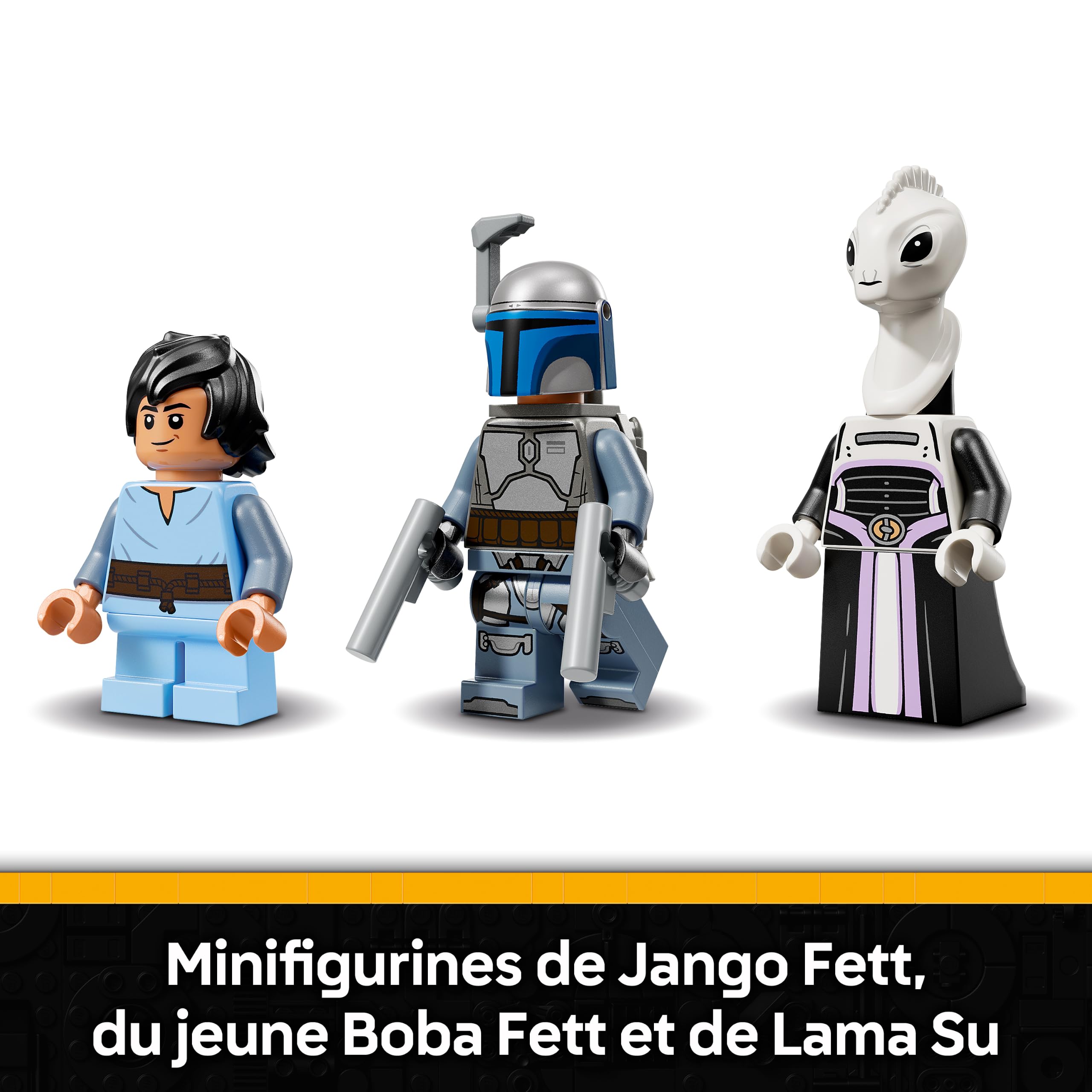 LEGO Star Wars 75433 L’Attaque des Clones Le Vaisseau de Jango Fett - Jouet de Construction avec Ailes Rotatives & 3 Minifigurines Dont Boba Fett - Décoration - Cadeau pour Garçon ou Fan dès 9 Ans