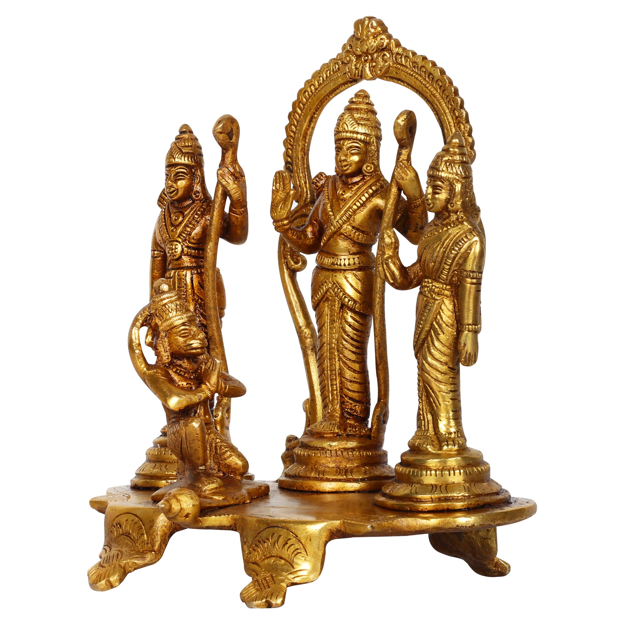 Buy Kartique Brass Bhagwan Ram Darbar With Sita Laxman Hanuman Idol buy-kartique-brass-bhagwan-ram-darbar-with-sita-laxman-hanuman-idol