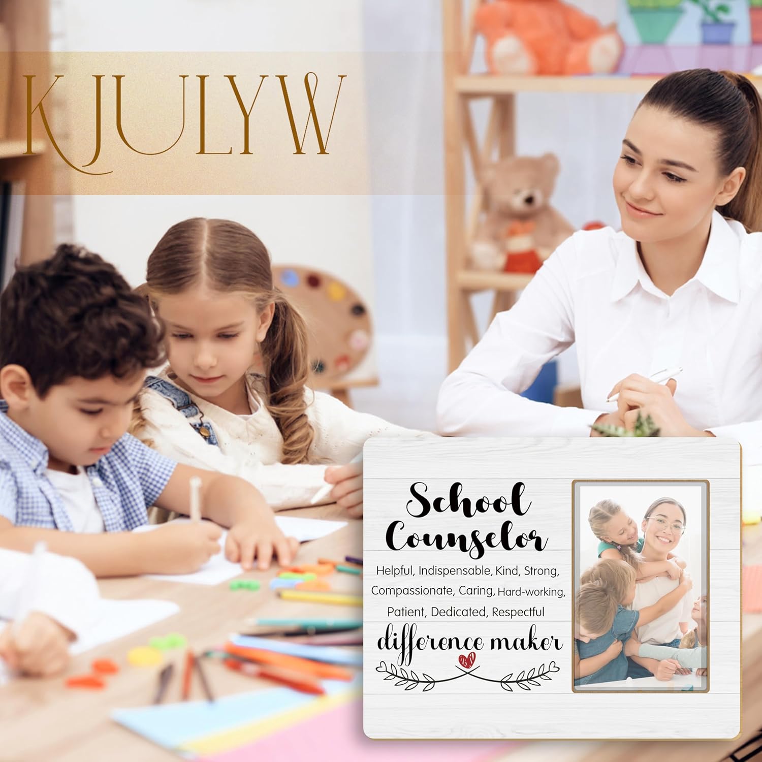 School Counselor Appreciation Gift 4x6 Picture Frame, Counselor Gifts for Women, Thank You Gifts for Teachers, Difference Maker Picture Photo Frames for Desk Tabletop Wall Decoration - Image 4