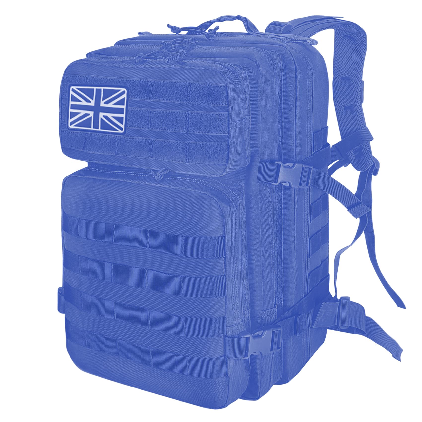 HEMSO Military Backpack 45L Waterproof Tactical Backpack Molle Backpacks Large Assault pack for Travelling Hunting Hiking Camping Fishing Trekking Gym (Blue Camouflage)