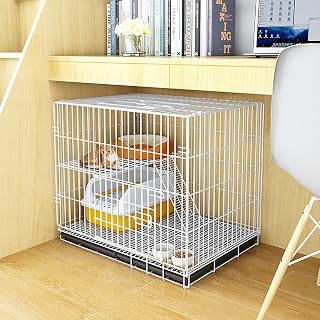 CAGA CATA CATA CABA CAGA Peto Dog Cap Coppy COMINIGADO PLOTING Metal Coma CABLA con Baya, FÁCIL para CORCERADOR Y Transporte (Color: Blanco, Tamaño: 58x42x50cm) FANDIAO